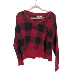 William Rast Buffalo Check Gingham Preppy Plaid Women's Size Medium Sweater